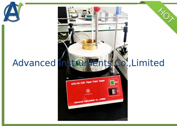 Manual Cleveland Open Cup Flash Point Tester with 0~800W Adjustable Heating Power for ASTM D92 and ISO 2592 Compliance